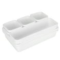 thumbnail image 1 of Grooved Drawer Dividers, 8PCS Saving Large Storage Space Elegant Design Practical Drawer , Durable For Bedroom Bathroom White, 1 of 8