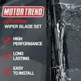 thumbnail image 2 of Motor Trend Precision Engineered Wiper Blade - High Performance Aerodynamic Blade Wipes Up Every Drop of Water - Silent, Durable, and Streak-Free (16 + 24 Inch) 2 Pack, 2 of 8