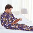 thumbnail image 5 of KLL Bowling Game Sleepwear Mens Flannel Pajamas,Long Cotton Pj Set, 5 of 7