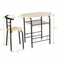 thumbnail image 2 of Costway 3 Pcs Dining Set 2 Chairs And Table Compact Bistro Pub Breakfast Home Kitchen, 2 of 10