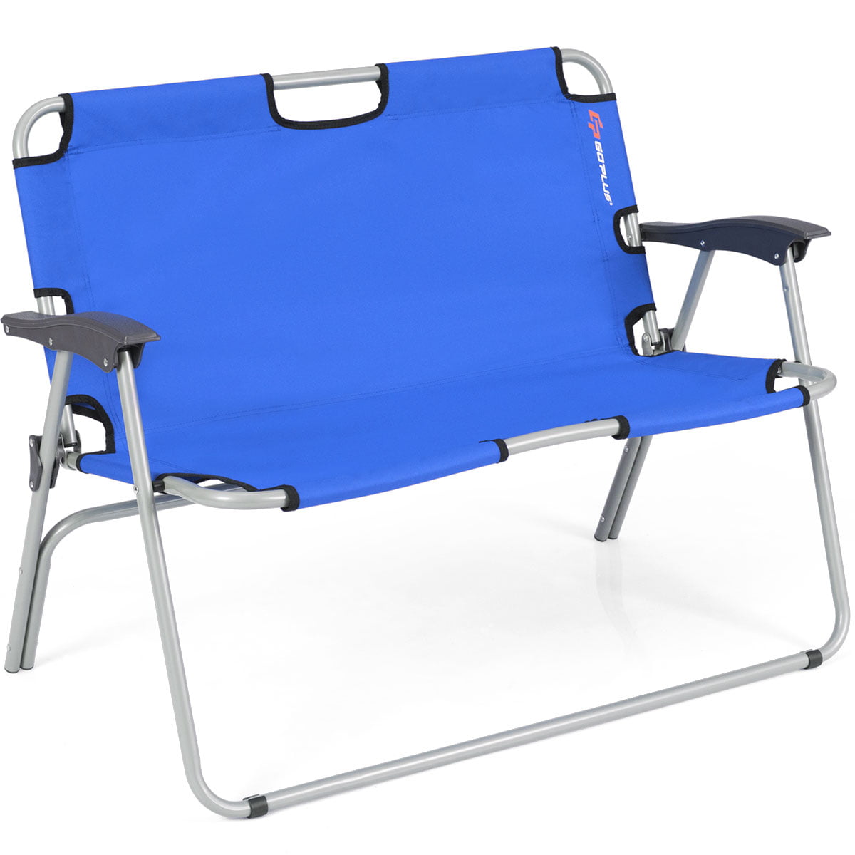 Costway 2 Person Folding Camping Bench Portable Loveseat
