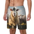 thumbnail image 1 of Balery Cute Prairie Sheep Herd Bañador para hombre, shorts de playa de secado rápido con entrepierna y forro de compresión-Medium, 1 of 6