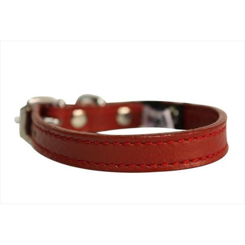Angel Alpine Valentine Red Leather Cat Collar