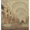 thumbnail image 2 of Jørgen Roed 20x21 Black Ornate Framed Double Matted Museum Art Print Titled: The Interior of Ribe Cathedral (1836), 2 of 5