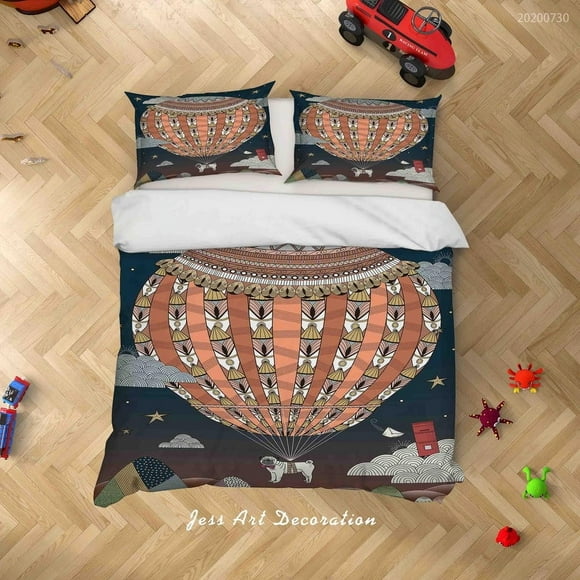 3D Night Star Parachute Animal Quilt Cover Set Bedding Set Duvet Cover
