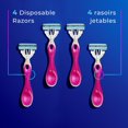 thumbnail image 4 of Hydro Silk 3 Blade Disposables Razors, Pack of 4, 4 of 9