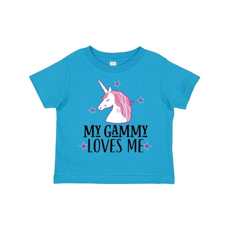 

Inktastic My Gammy Loves Me Unicorn Gift Toddler Toddler Girl T-Shirt