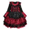 thumbnail image 4 of Girls Halloween Clothes Ruffle Long Sleeve Tutu Dress,Kids Halloween Party Outfit for Role Play, 4 of 6