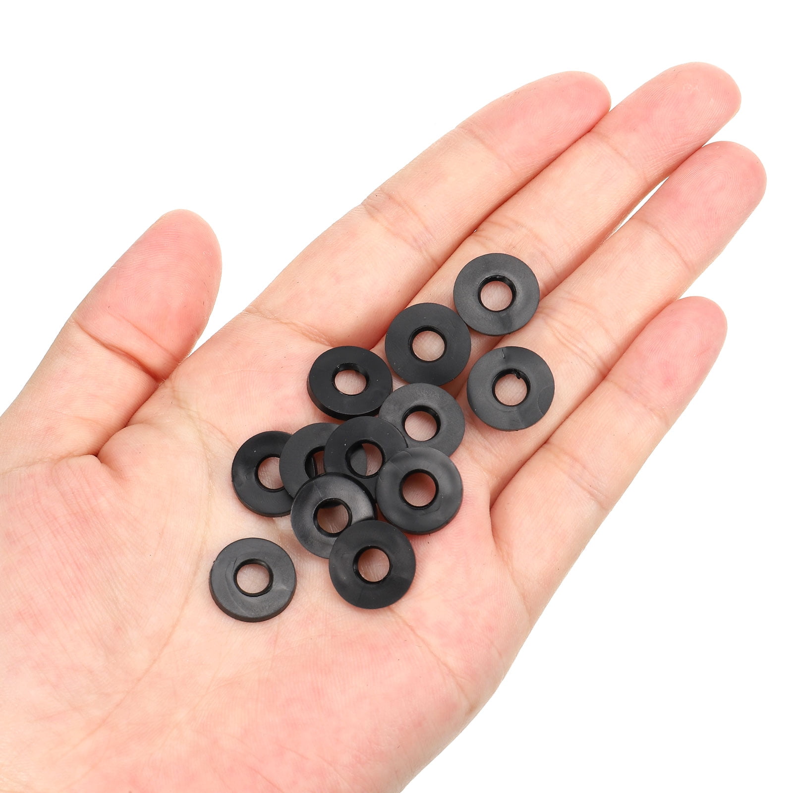 Uxcell M6 Rubber Flat Washer, 40 Pack 6mm ID 13mm OD 1.6mm Thick