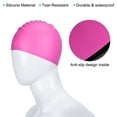 thumbnail image 5 of Uxcell Silicone Swim Cap, Waterproof Swimming Hat Non-Slip Adult Swim Caps for Women and Men, Pink 2 Pcs, 5 of 6