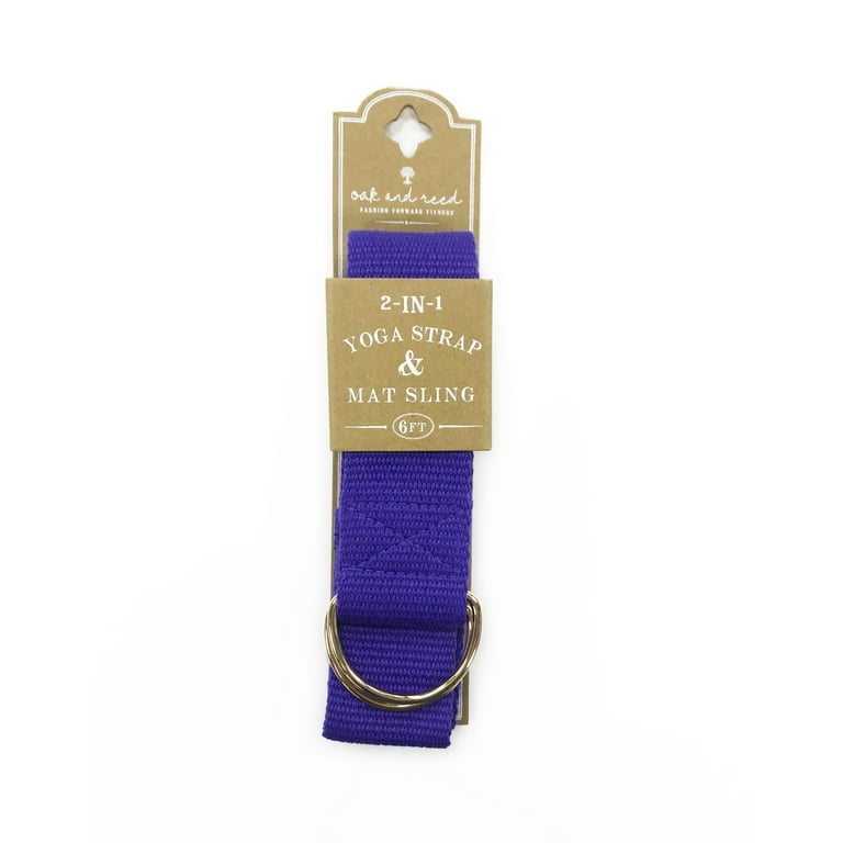 Oak and Reed 2 in 1 Yoga Strap Mat Sling Violet Gold 100 Cotton
