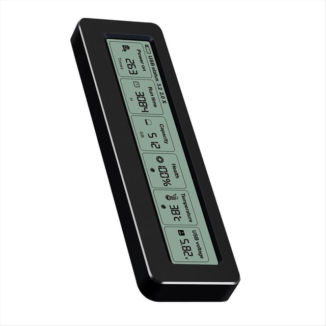 M2 SSD Case M.2 NVMe NGFF SSD Enclosure with Display Screen Intelligent Digital 10Gbps USB 3.2 Gen2 External Disk Box,1 * SSD Enclosure 1 * C-C-A data cable,Black