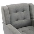 thumbnail image 6 of Single Chair Modern Soft Linen Material Ergonomics Accent Chair , Living Room Chair, Bedroom Chair with Black Legs, for Indoor Home,Light Gray, 6 of 7