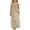 Khaki, variant on HOWPAY Girls' Dresses Sleeveless Swing Flowy Dresses Spaghetti Strap Solid Color Lightweight Summer Loose Fit Beach Casual Sundress Black