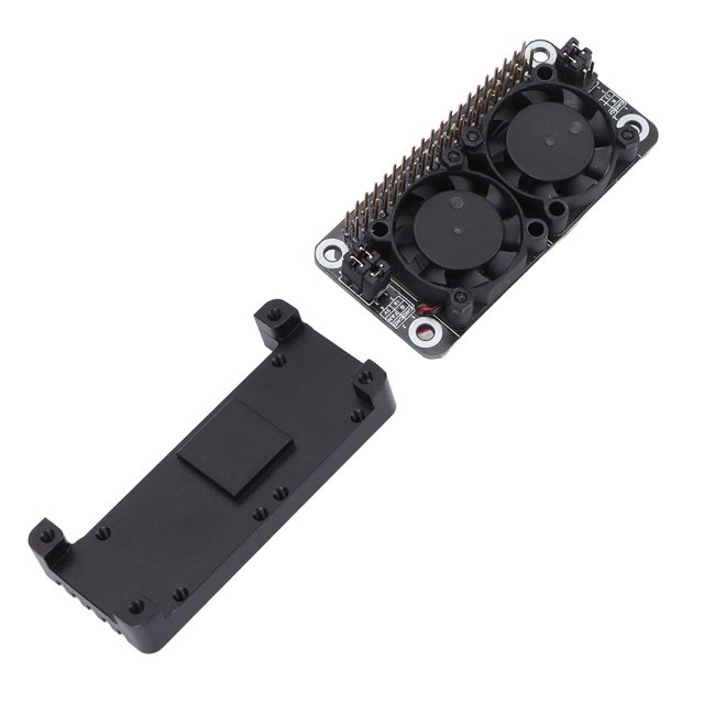 Para Carcasa De Disipador De Calor Raspberry Pi, Para Carcasa De Radiador RasPi Zero, Ventiladores Dobles LED RGB, Fácil Instalación Para RasPi Zero Para Placa Base Para Zero 2W ANGGREK Radiator Shell