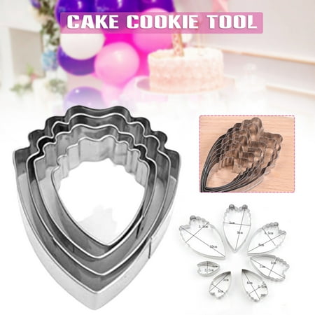 

7 PCS Stainless Steel Flower Shape Biscuit Stencil for DIY Baking Cookies TOPOINT