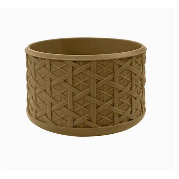 La funda protectora con patrón tejido de macarrón es adecuada for varios tipos de tazas. Cubrevasos de silicona. Funda anticaída de silicona for copa Ice Ba.