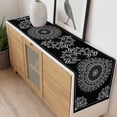 thumbnail image 4 of Black Boho Table Runner - 72 Inch Long, Kitchen Dining Table Runner Dresser Scarves, Retro Farmhouse Neutral Abstract Geometric Farmhouse Decor for Coffee Tables Wedding Party Banquet, 4 of 8