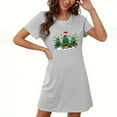 thumbnail image 1 of Chemises à Manches Courtes pour Femmes, Chemise de Nuit Surdimensionnée avec Imprimé Poitrine, 1 of 3