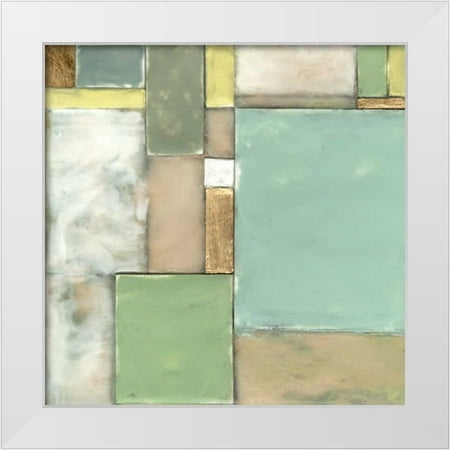 Goldberger Jennifer 12x12 White Modern Wood Framed Museum Art Print Titled - Modular Blocks I