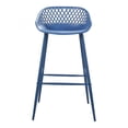 thumbnail image 3 of Moe's Home Collection Piazza Plastic Patio Bar Stools - Set of 2, Blue, 3 of 8