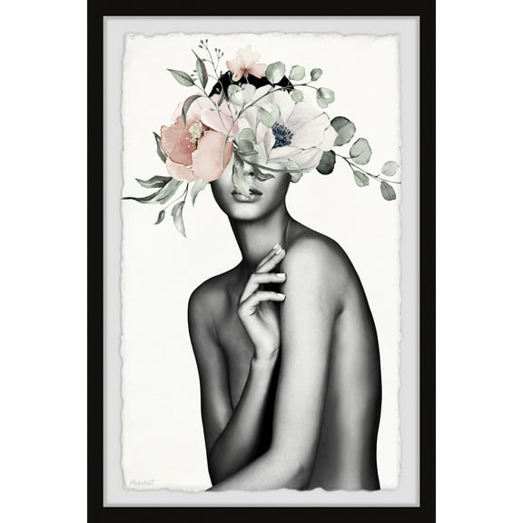 Marmont Hill Naked Flower Crown Framed Painting Print