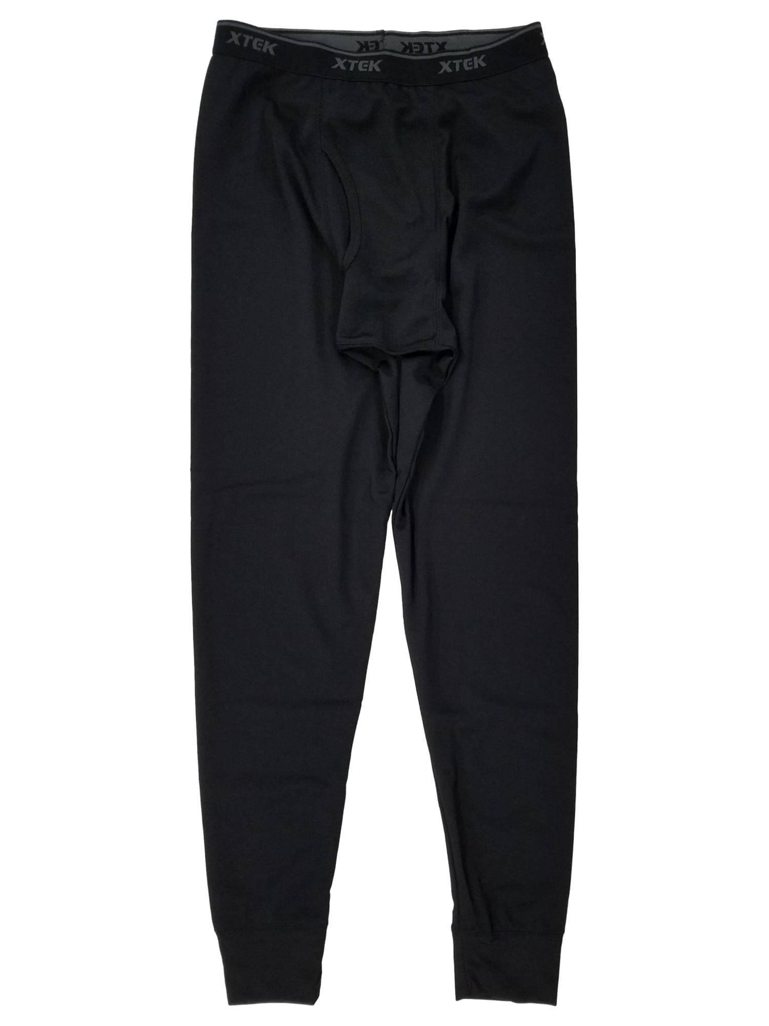 XTEK Mens Black Performance Base Layer Pant Thermal Underwear Long