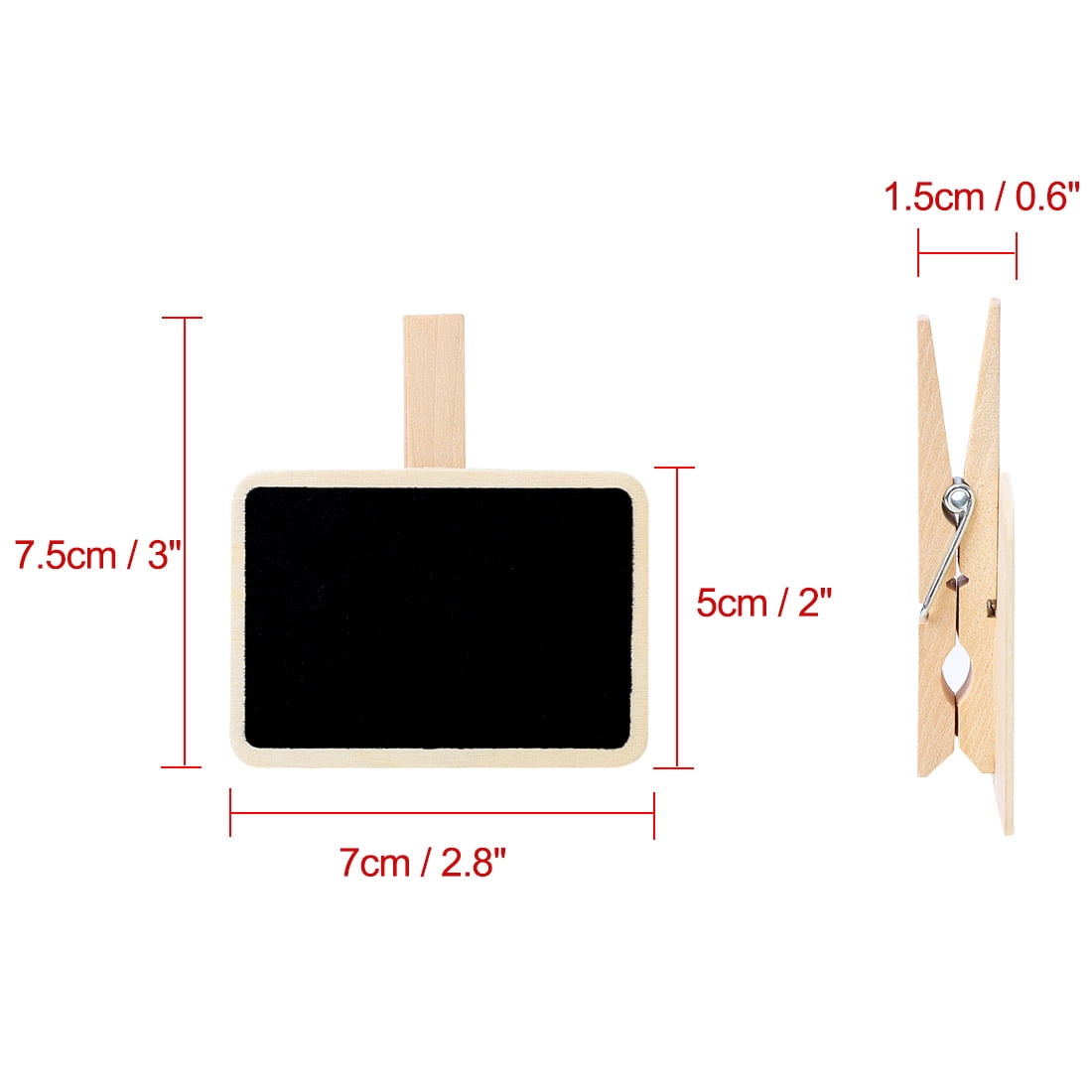Unique Bargains 10 Pcs Mini Chalkboards with Clips for Weddings Party Message Board