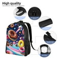 thumbnail image 5 of Cauagu Space Colorful Donut Print Backpacks,Travel Daypack Casual Laptop Backpack Bookbag Fits 15 Inch Computer for Men Women, 5 of 8