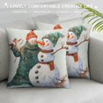 Autua Snowman Mouse Bird Graphic Decorative Throw Pillow Cover for Home