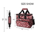 thumbnail image 3 of FORMRS Insulated Cooler Bag 24 Cans Capacity Soft Leakproof Lunch Box with Side Pockets, Red Cartoon Paws Pattern, 3 of 7