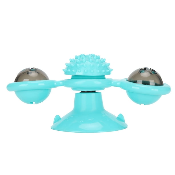 Juguete para gatos con molino de viento plataforma giratoria portátil juguetes interactivos para gatos con LED y bola de hierba gatera molino de viento giratorio juguete para ANGGREK Otros