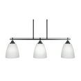 thumbnail image 1 of Toltec Lighting 2636-MB-4071 Odyssey 3 Island Light Shown In Matte Black Finish With 8 White Matrix Glass, 1 of 1