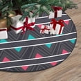 thumbnail image 3 of FMSHPON Hipster Chevron Seamless Pattern Xmas Christmas Tree Skirt Stand Mat for Holiday Party Decoration Indoor Outdoor 48 inches, 3 of 3