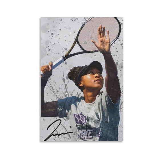 Naomi Osaka Tennis Player Poster Canvas Poster Wall Art Picture Painting Poster Canvas Print Posters Artworks Bedroom Living Room Decor 16x24inch(40x60cm)