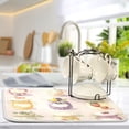 thumbnail image 5 of Yayeee Dish Drying Mat for Kitchen Counter 16"x18" Microfiber Absorbent Pad, Purple Jam Jars, 5 of 7