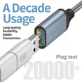 thumbnail image 4 of Cables de datos extensores USB 3,0 macho a hembra, cable de extensión trenzado de nailon, cable de carga, transferencia de datos para teclado, disco duro, 4 of 5