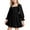 Black, variant on FAOWME Girl Summer Skirt Long Sleeved Ruffled Skirt High Waist Dress For Girls White 18-24 Months