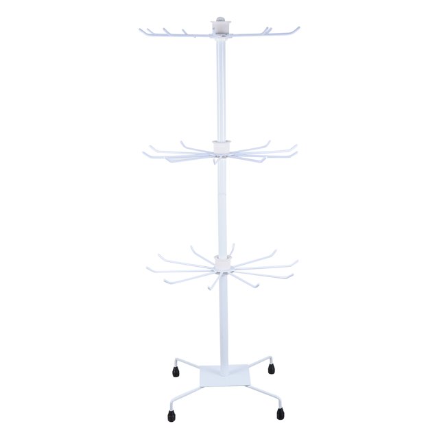 1Pc Metal Hat Display Stand Rotating 3-Tier Storage Rack Headwear Rack