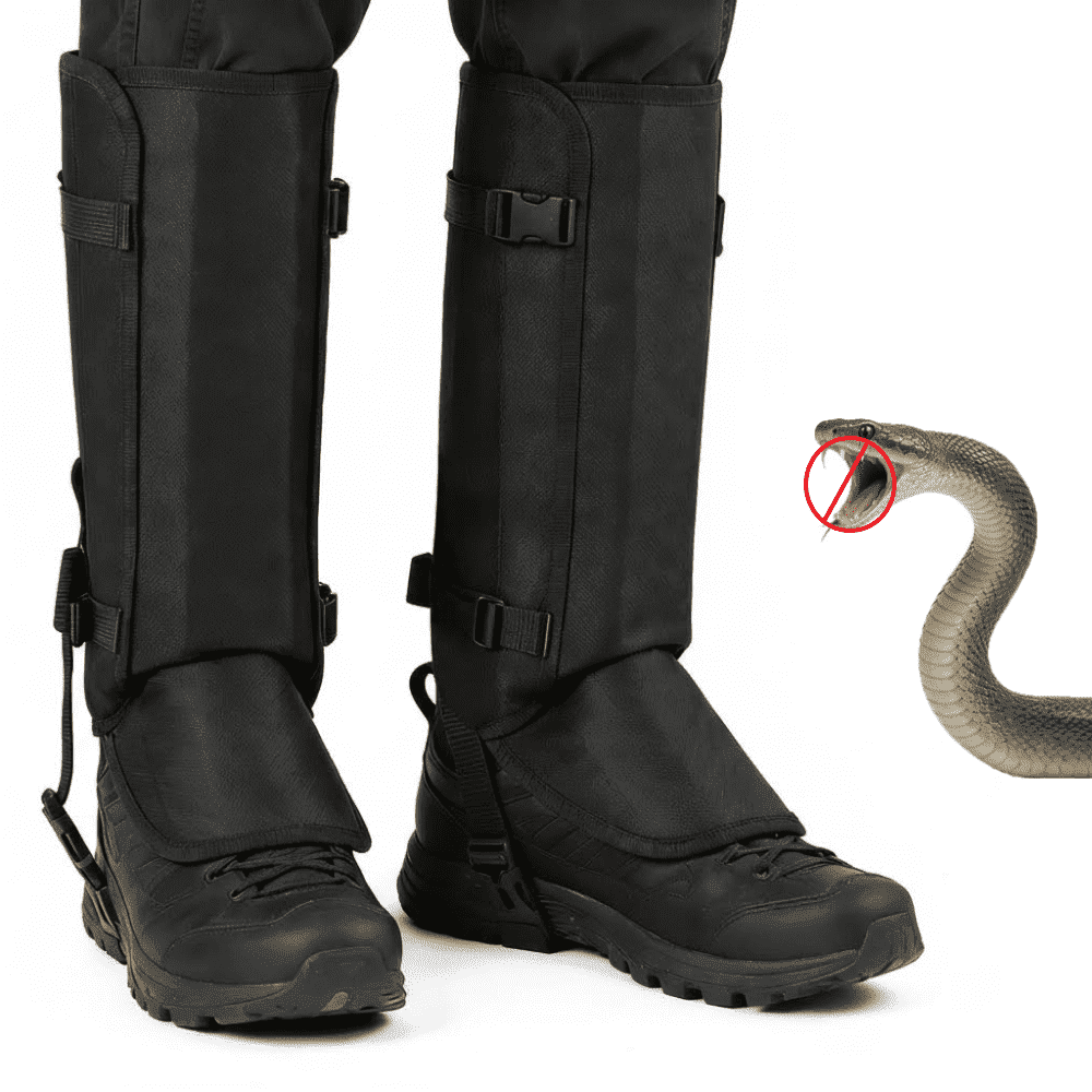 KANCOKIT Snake Gaiters for Hunting Durable Snake Bite Protection Guards for Lower Legs with Adjustable Size Fits for Men Women
