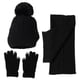 thumbnail image 2 of Gorro de invierno Salvador Bufanda Guantes Gorro calentador de cuello Negro, 2 of 6