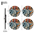 thumbnail image 2 of Decorative Round Wall Clocks Non-Ticking Silent Battery Operated Clocks with Photo for Bedroom,Living Room-Abstract Pattern Of Wavy Stripes In Orange(16inch), 2 of 4