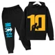 thumbnail image 3 of Conjunto de sudadera con capucha para niños y pantalones deportivos de 2 piezas para niños y niñas Ropa infantil con estampado de Messi Ropa de bebé, 3 of 5