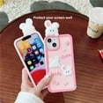 thumbnail image 6 of Cute Phone Case Compatible with iPhone 11 Pro Max, Silicone Camera Lens Protector Cover 3D Retro Kawaii Protective Phone Cases Cover (Rabbit, iPhone 11 Pro Max), 6 of 14