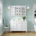 thumbnail image 4 of ANGELES HOME 48"x 30" Wall Mounted Medicine Cabinet with Double-Side Mirrors, Solid Wood Mirror Cabinet Storage with 6 Shelves and Soft-Close Door, Wood Medicine Cabinet with Mirror, 4 of 12