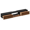thumbnail image 6 of FloatiCasa Floating 47-inch Wall-Mounted Fireplace Mantel Shelf Fully Assembled, Solid Wood Veneer, Vintage Carved Doors, for Living Room, 6 of 8