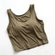 thumbnail image 1 of Xuyuer Ladies Fashion Sleeveless Round Neck Solid Color Modal Bottoming Vest Top with Chest Pads, Seamless Camisole for Everyday Comfort and Layering Essentials, 1 of 5
