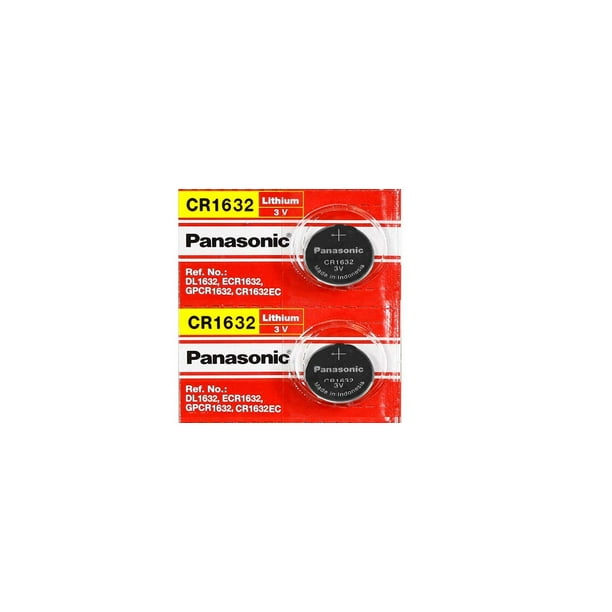 Panasonic Battery 2 PACK CR1632 3V 3 Volt Lithium Coin Size Battery