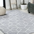 thumbnail image 4 of JONATHAN Y SUPERSOFT 8 x 10 Area Rug, Tumbling Blocks Geometric - Light Gray/White, SEU101G-8, 4 of 9