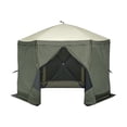 thumbnail image 6 of Pop Up Gazebo Tent, Pop-Up Screen Tent 6 Sided Canopy Sun Shelter with 6 Removable Privacy Wind Cloths & Mesh Windows, 10x10FT Quick Set Screen Tent with Mosquito Netting, Army Green, 6 of 6